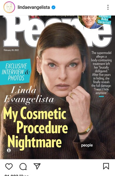 To find Linda Evangelistas vogue shoot a bit bonkers