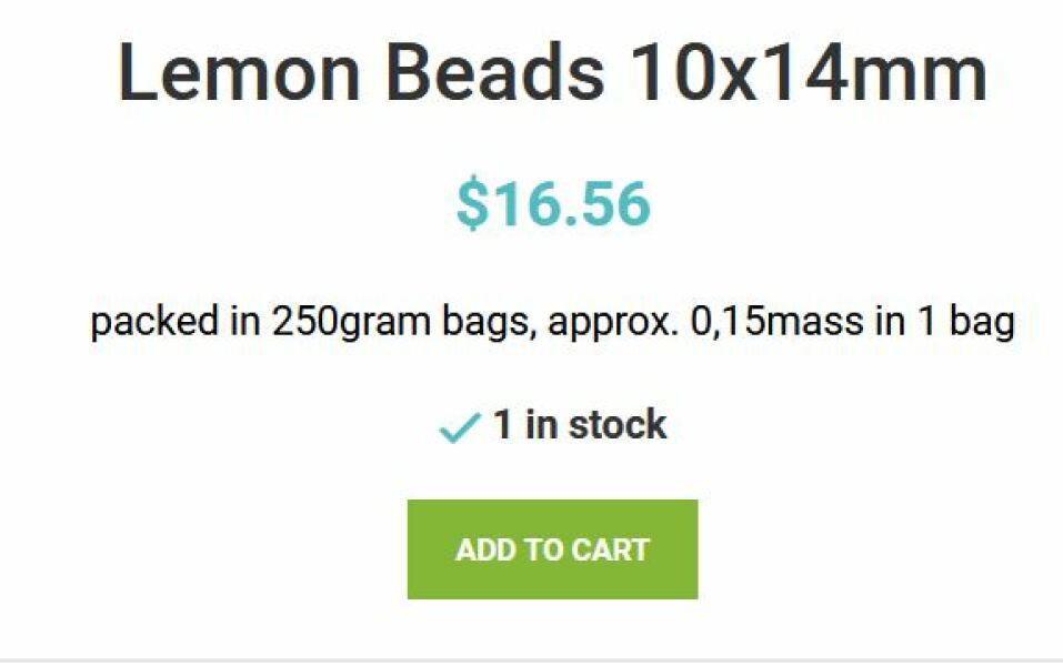 Can you look at this purchase listing for beads & tell me what it means?