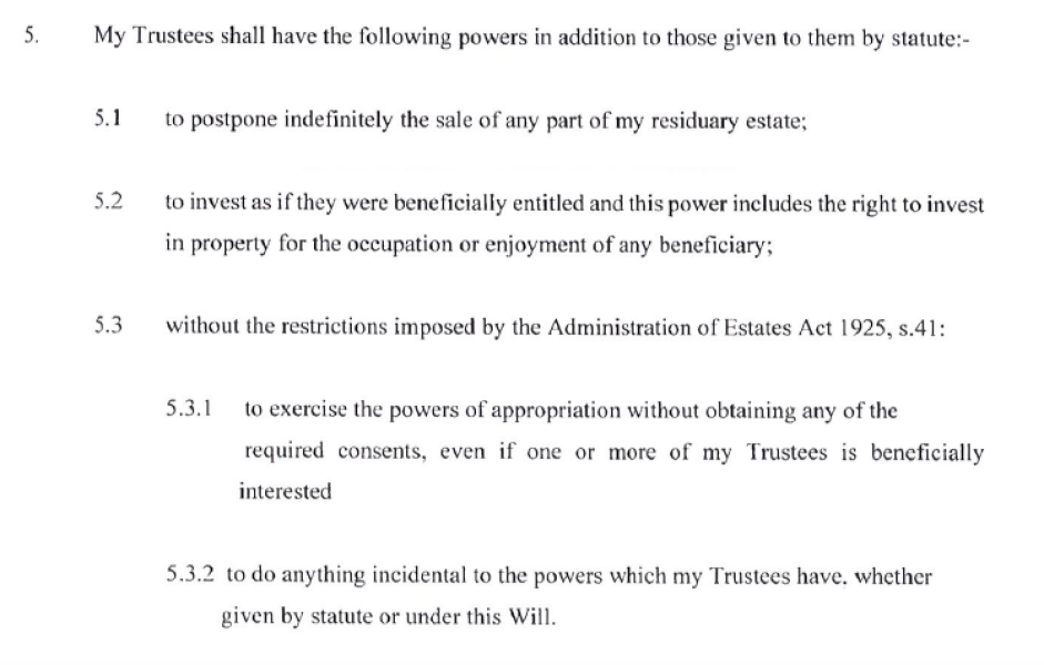 Is this a normal clause for a Will?