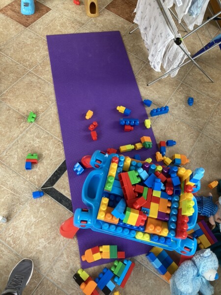 Yoga in the house when you have kids!
