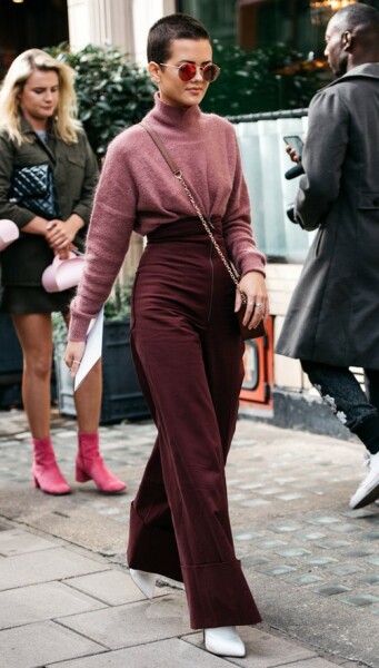 Styling wide leg trousers 