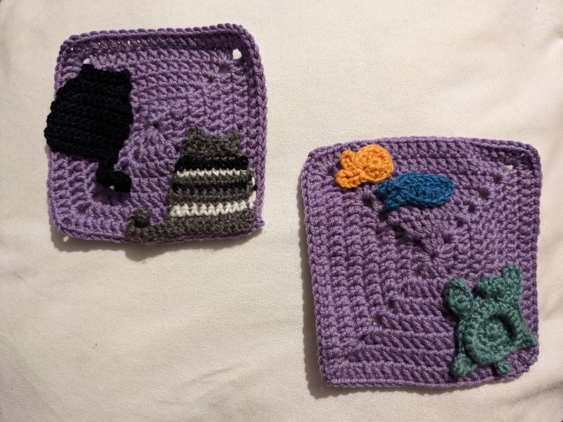 Woolly Hugs. A Blanket for lovely JungleZgok whose wonderful teenage son has died. 