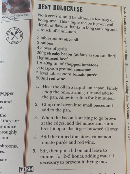 Help - I need to save some Bolognaise!