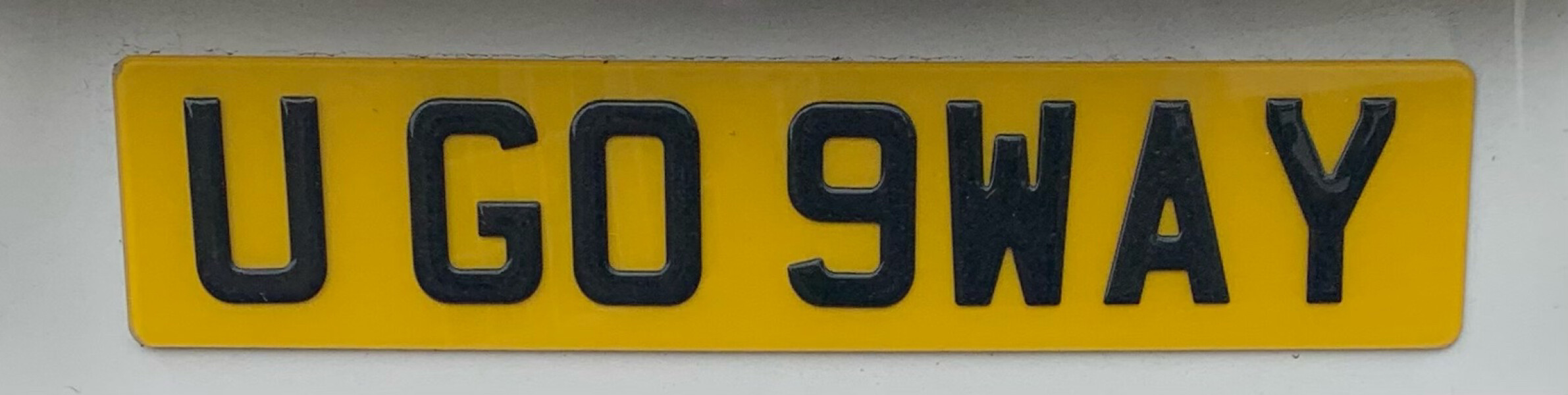 ... to be entertained by personal registration plates?