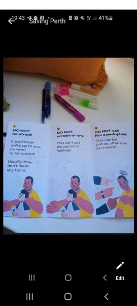 Advice for children re. strangers