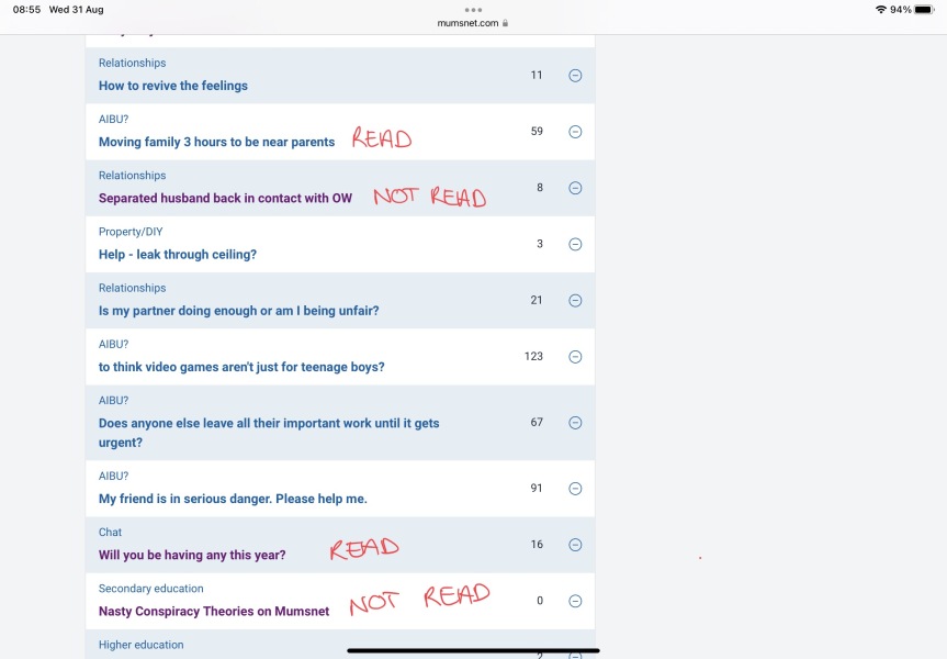 Is the way "read" threads turn purple just random now?