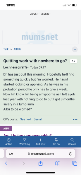 'D'h just quit £100k job no discussion!