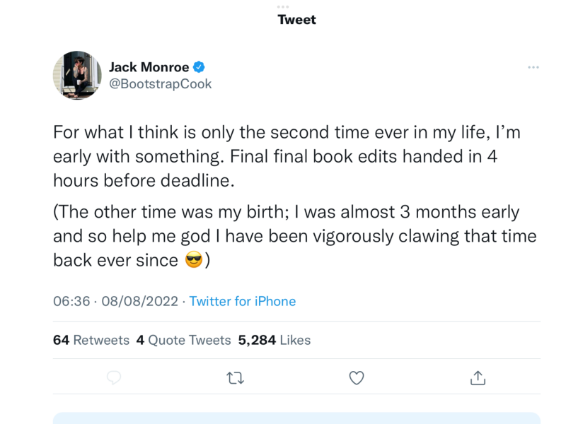 Jack monroe challenged on twitter