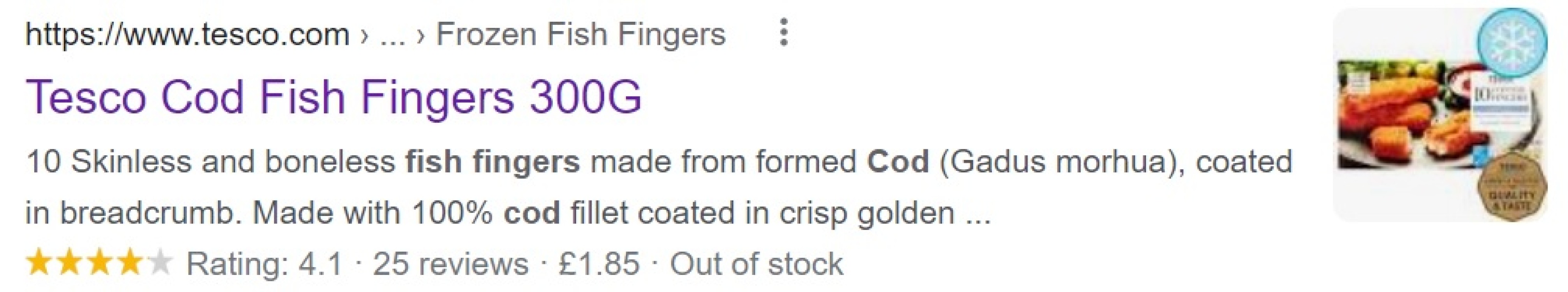 Pack of Birds Eye Fish Fingers £7.50 !! WTF?