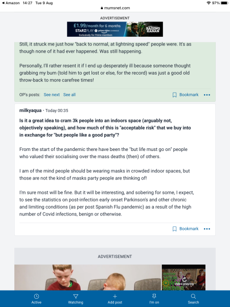 Banner advert top of page out of date?