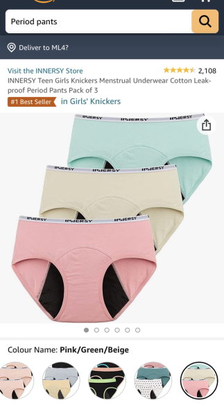 First period - where to get period pants?