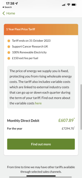 Just had an offer from Octopus