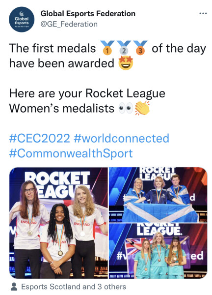 Commonwealth Games eSport women’s teams