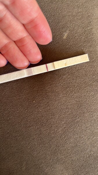 Very very faint line or evap? 