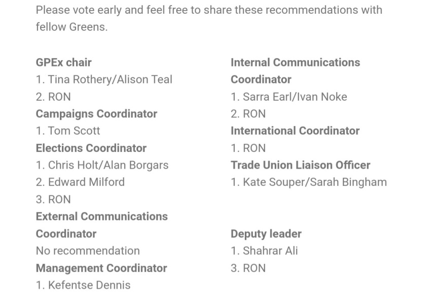What’s going on with women & Green Party elections? 