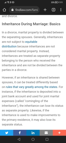 Husbands inheritance