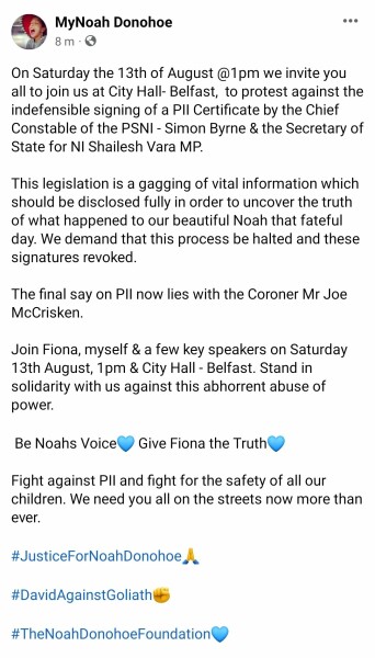 Noah Donohoe: the latest news is very bad 