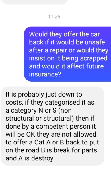 Car written off - buying it back and any other advice please from those in the car/insurance/accident know for somebody with no previous experience?