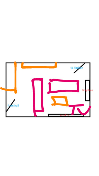 Living room awkward layout help!