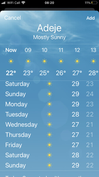 Disappointing weather in Tenerife