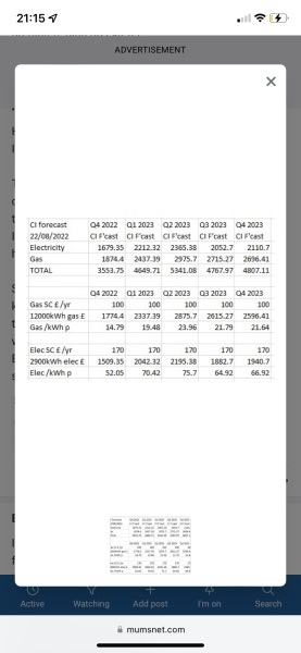 New gas and elec tariff! Oh my!!