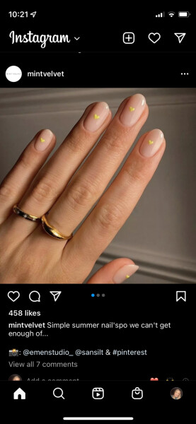 What nail colour do you have on? What colour is in fashion?