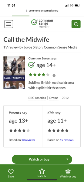 8, almost 9-year-old watching Call the Midwife 