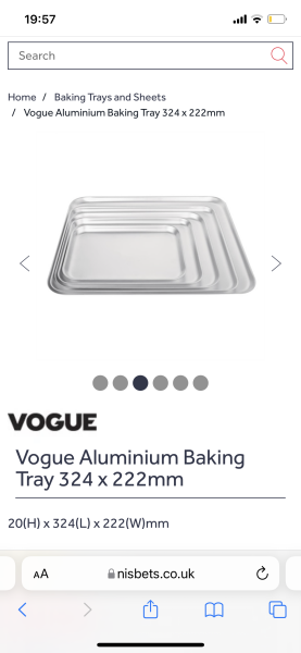 To ask if you've ever found a long lasting baking tray