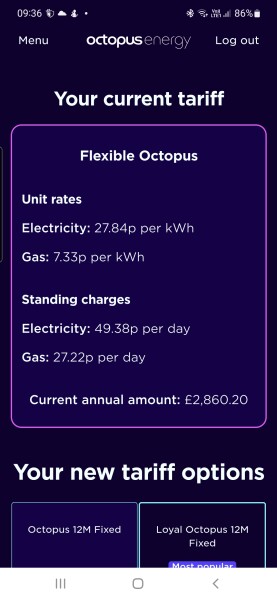 EDF tariff price