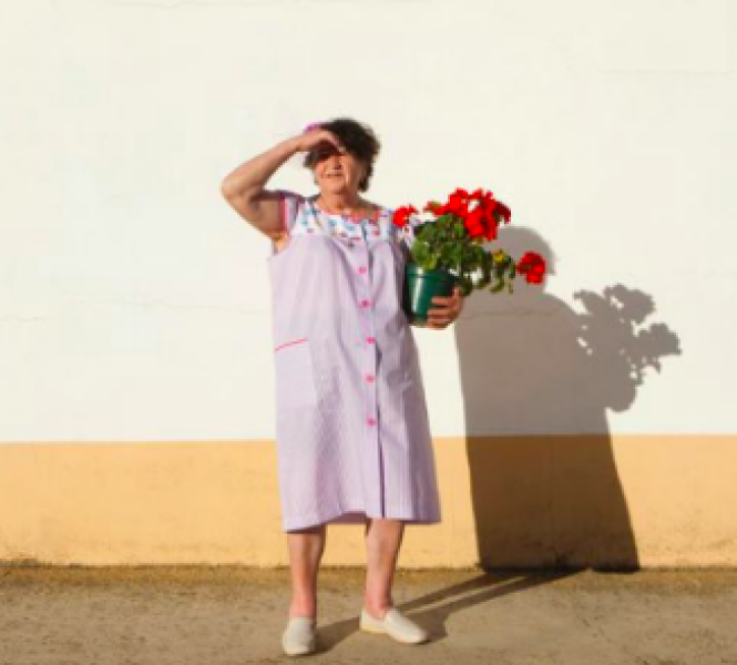 Dressing gown in the afternoon