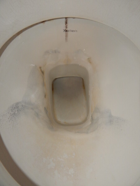 Cleaning an ancient toilet