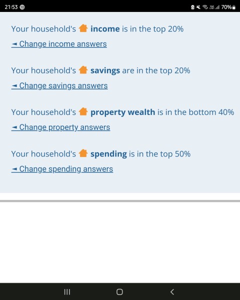to think this income, savings and wealth calculator might give people some perspective on where they fit in
