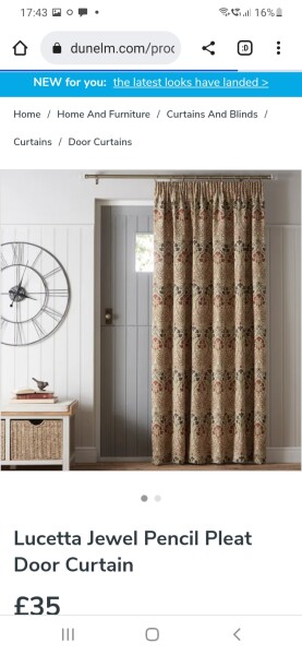 What colour door curtain?