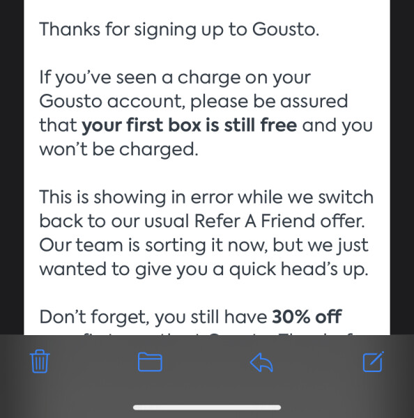To ask what people think of their free Gusto boxes?