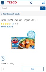 Pack of Birds Eye Fish Fingers £7.50 !! WTF?