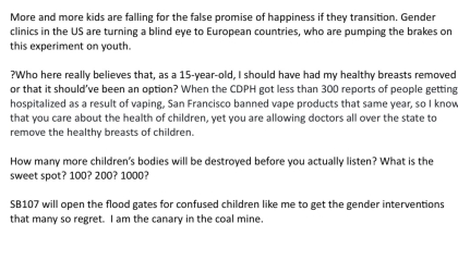 to worry about transgender ideology being pushed on kids