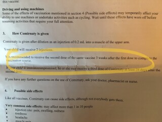 When do children have 2nd dose? 