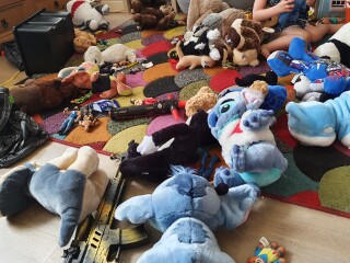3 massive bin bags of toys OH failed to tell me about 
