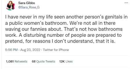 Someone explain to Sara about sharing loos