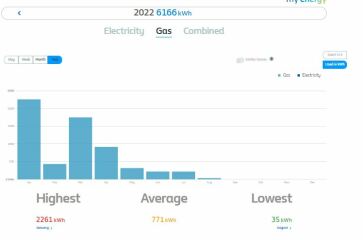 Gas and electricity usage