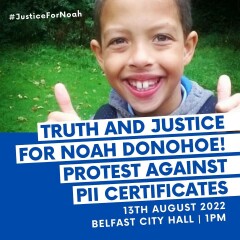 Belfast Calling! Please join his family this Saturday, 13th August for Noah Donohoe and for all children - everybody welcome