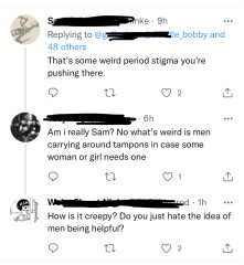 Random men carrying tampons is weird