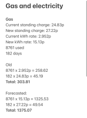 Another gas/elec one: will someone check my sums? 