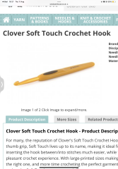 Crochet hook for arthritic hand