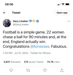 To think Lineker should apologise for his tweet