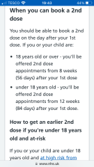 When do children have 2nd dose? 