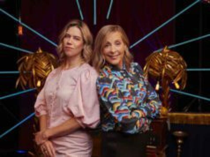 Where can I find Mel Giedroyc's shirt?