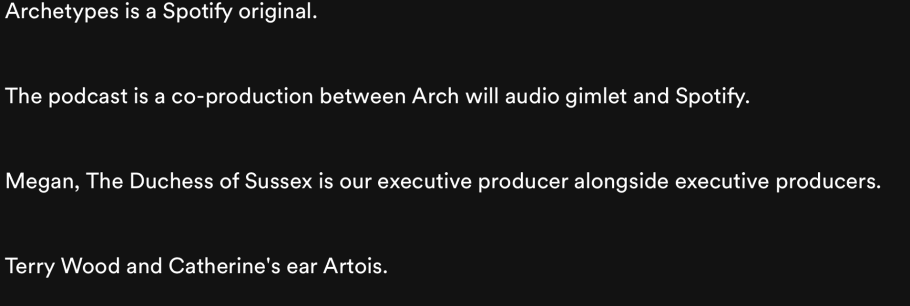 More Of Meghan’s Archwell podcasts…
