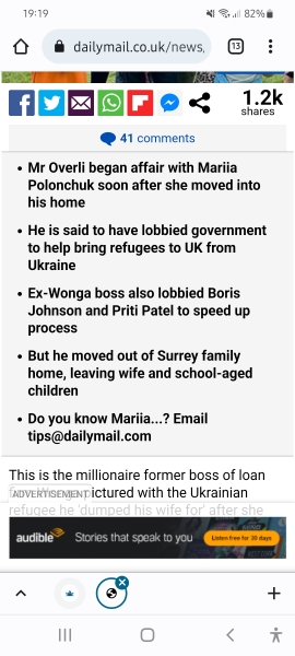 Wonga Millionaire left his wife for Ukrainian Refugee 