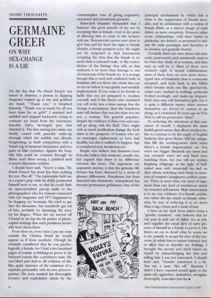 Independent Article 1989